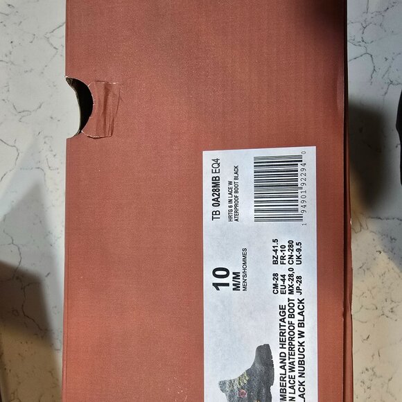 Timberland Heritage TB0A28MBEQ4 Boot Men Black Leather 6 Inch Lace-Up SZ 10 NEW - Picture 12 of 16